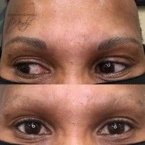 eyebrows before and after